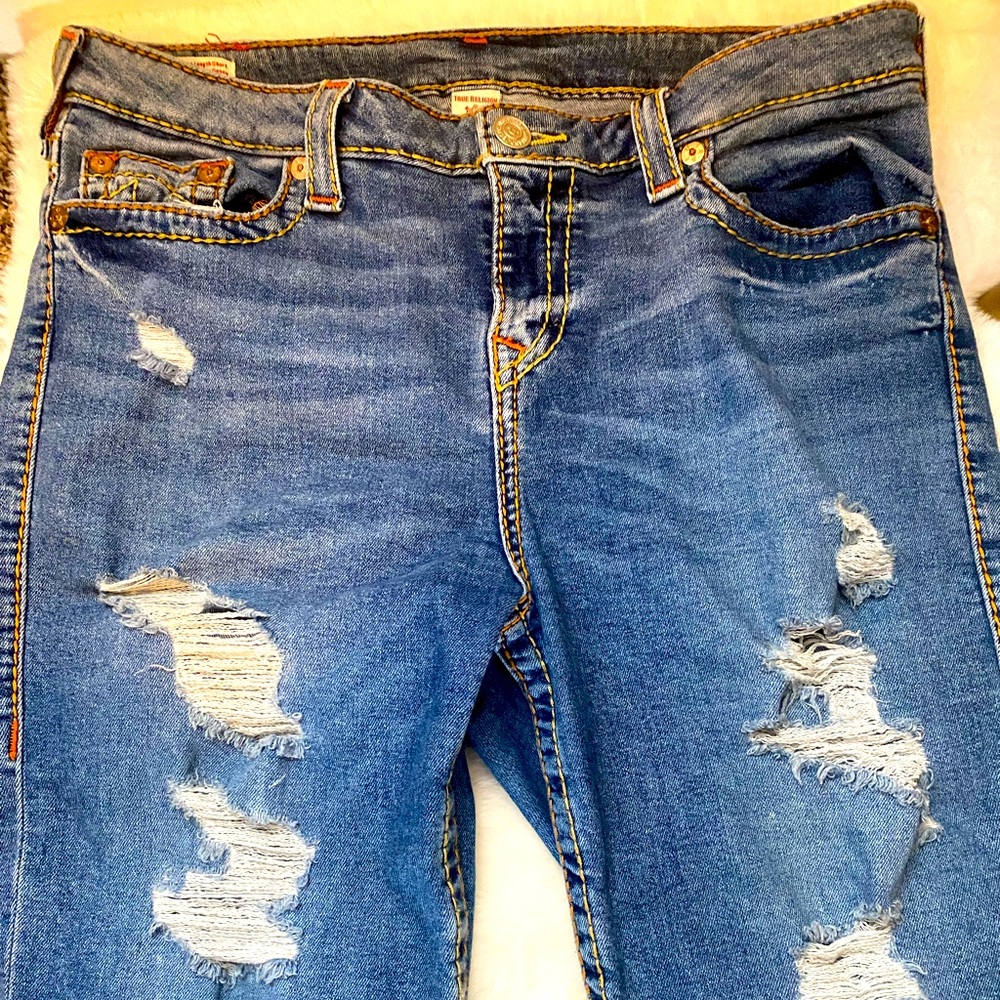 True Religion Distressed Jeans, size 33.